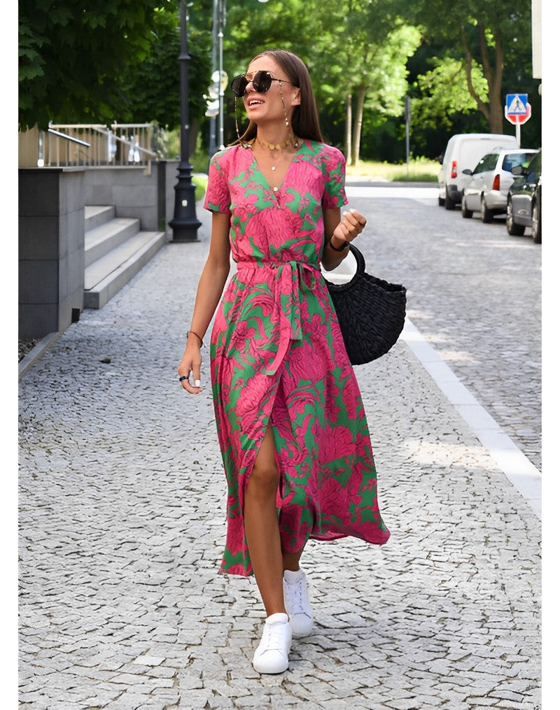 Anna Lente/Zomer Jurk met Bloemenprint