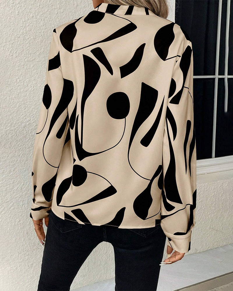 Tamara | Bedrukte blouse met V-Hals