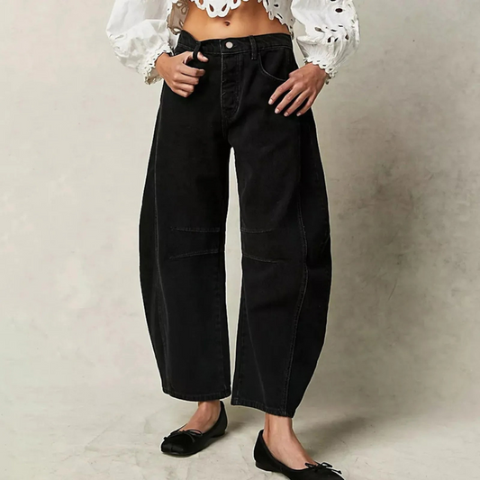 GRETA | Comfort jeans met wijde pijpen