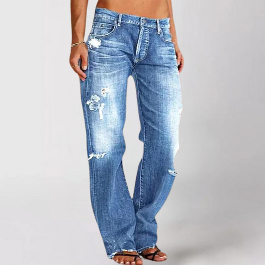 Viktoria - Losse wijde denim jeans voor dames