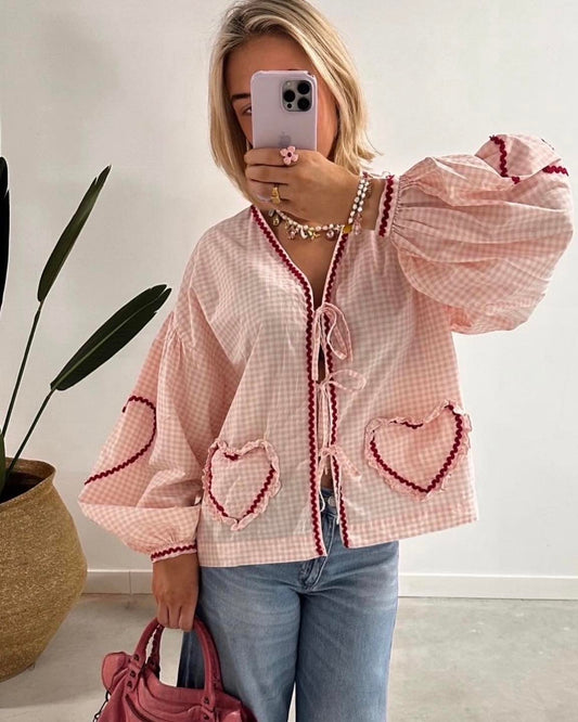 Jade | Heart blouse