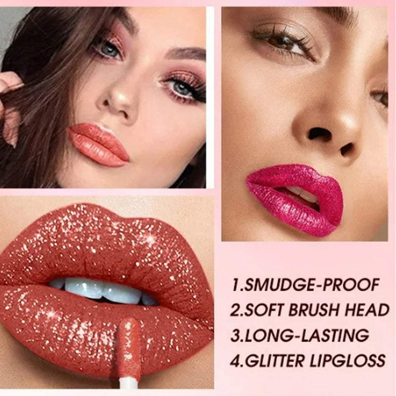 Metallic vloeibare diamant glitterlippenstift