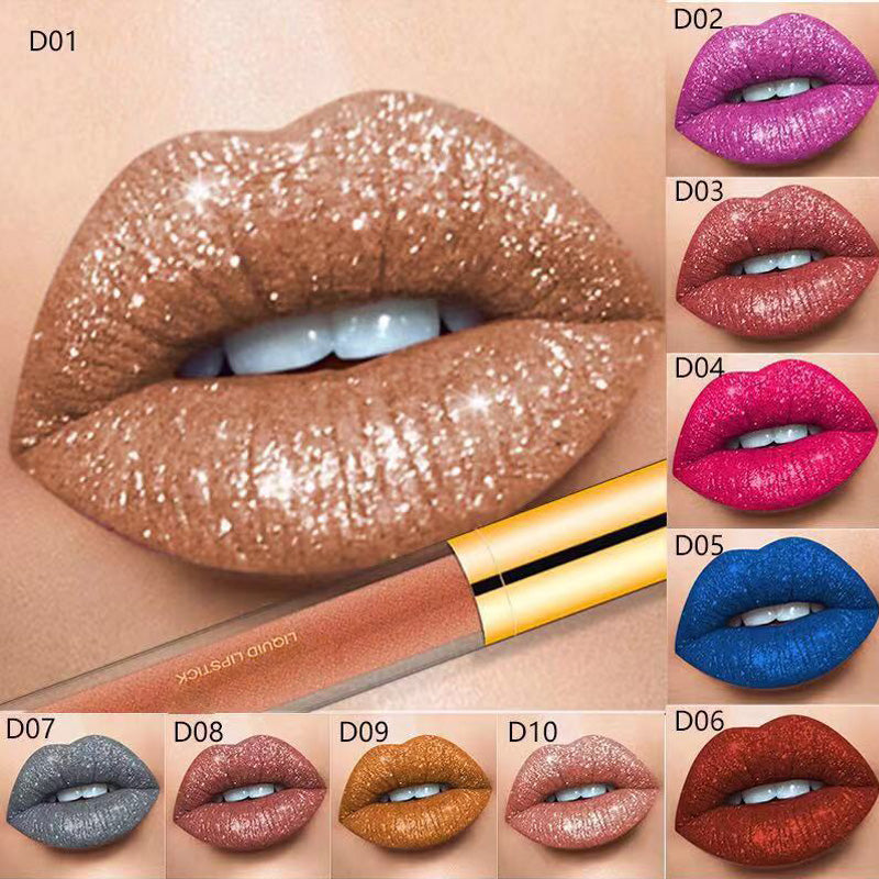 Metallic vloeibare diamant glitterlippenstift