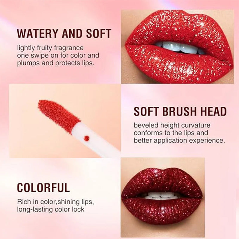 Metallic vloeibare diamant glitterlippenstift